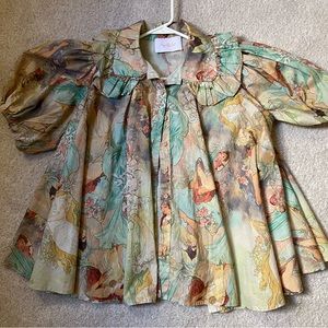 RARE Selkie Mucha print top on Medium. Worn twice